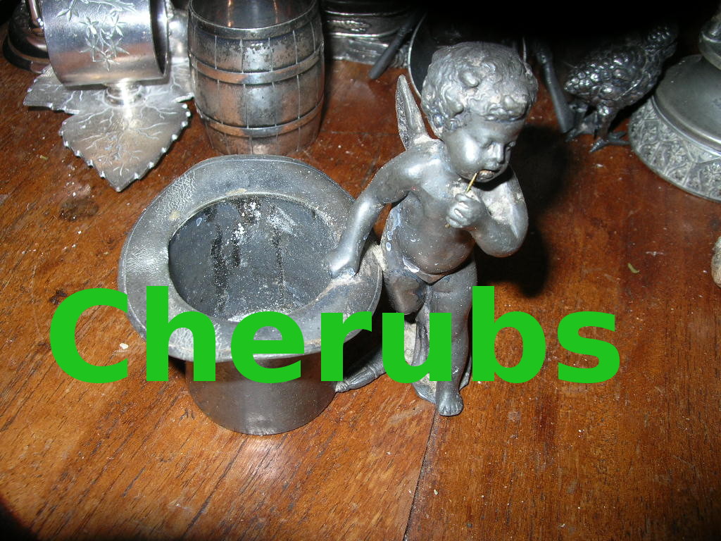 Cherub Figural Toothpick Holders