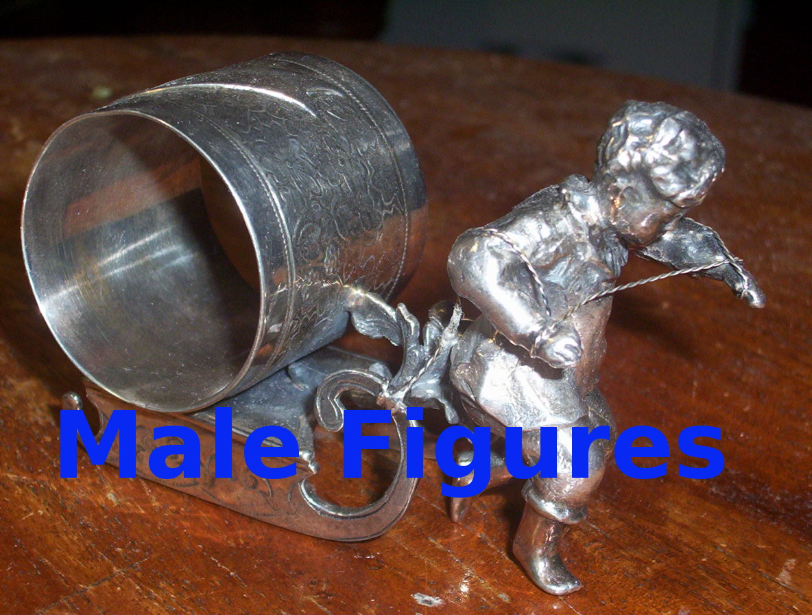 Male figure figural napkin rings